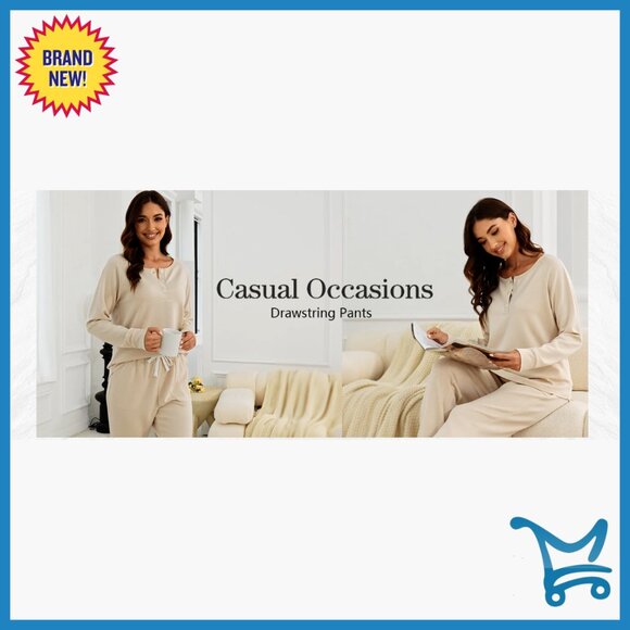 Women's Long Sleeve Sweatsuit Set, Athletic Fit, Polyester Rayon Blend - Picture 5 of 5